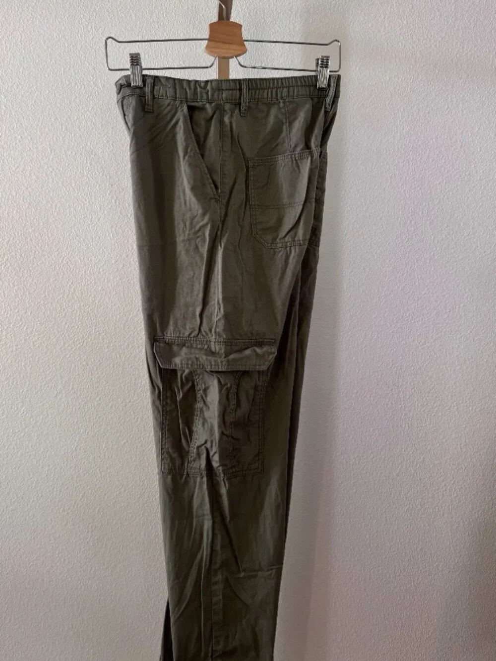 Kids Khaki Green Wide Leg Cargo Pants Youth 18 Petite